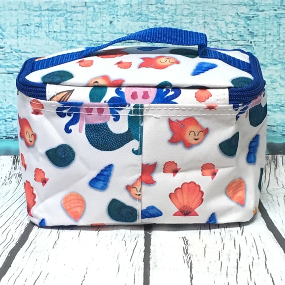 Women's Mermaid Print Cosmetic Makeup Case - Picture 3 of 4
